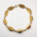 18k Gold Scarab Link Bracelet with Multicolor Stones 