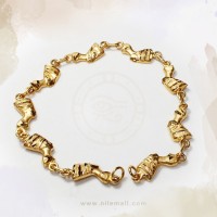 18k Gold Queen Nefertiti Link Bracelet