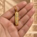 18K Gold Classic Egyptian Cartouche Pendant with White Gold Personalization