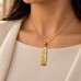 18K Gold Classic Egyptian Cartouche Pendant with White Gold Personalization
