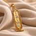 18K Gold Filigree Egyptian Cartouche Pendant with White Gold Hieroglyphs 18K Gold Filigree Egyptian Cartouche Pendant with White Gold Hieroglyphs