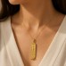 18k Gold Double Sided Egyptian Cartouche Pendant