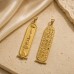18k Gold Double Sided Egyptian Cartouche Pendant