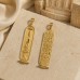 18k Gold Double Sided Egyptian Cartouche Pendant