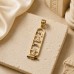 18K Gold Open Egyptian Cartouche Pendant