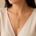 18K Gold Open Egyptian Cartouche Pendant
