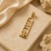 18K Gold Open Egyptian Cartouche Pendant