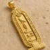 18K Gold Lotus Egyptian Cartouche Pendant 18K Gold Lotus Egyptian Cartouche Pendant