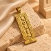 18K Gold Cartouche with Ankh key and Scarab Border