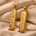 18k Gold Double Sided Cartouche with White Gold Symbols 18k Gold Double Sided Cartouche with White Gold Symbols