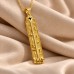 18k Gold Triple Sided Egyptian Cartouche