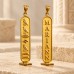 18k Gold Double Sided Egyptian Cartouche Pendant 18k Gold Double Sided Egyptian Cartouche Pendant