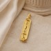 18K Gold Wide Classic Egyptian Cartouche Pendant
