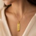 18K Gold Wide Classic Egyptian Cartouche Pendant