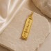 18K Gold Wide Classic Egyptian Cartouche Pendant