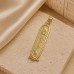 18k Gold Solid Egyptian Cartouche with Rope Border 18k Gold Solid Egyptian Cartouche with Rope Border