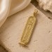 18k Gold Solid Egyptian Cartouche with Rope Border 18k Gold Solid Egyptian Cartouche with Rope Border