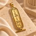 18K Gold Egyptian Cartouche with Hollowed Filigree Border