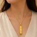 18k Gold Cartouche with Hollowed out Filigree Border