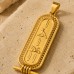 18k Gold Cartouche with Hollowed out Filigree Border