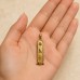 18k Gold Egyptian Cartouche Pendant with Diamond Cut Border