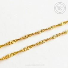 18k Gold Singapore Twist Chain