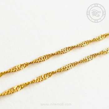 18k Gold Singapore Twist Chain | NILE MALL