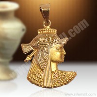 18K Gold Cleopatra Pendant