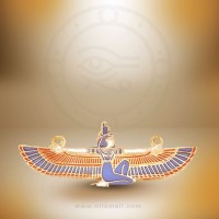 18K Gold Multi-Colored Iconic Goddess Isis Pendant