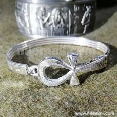 Silver Egyptian Handmade Ankh Bracelet