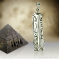 Silver Triple Sided Egyptian Cartouche Pendant