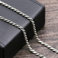Sterling Silver Diamond Cut Rope Chain