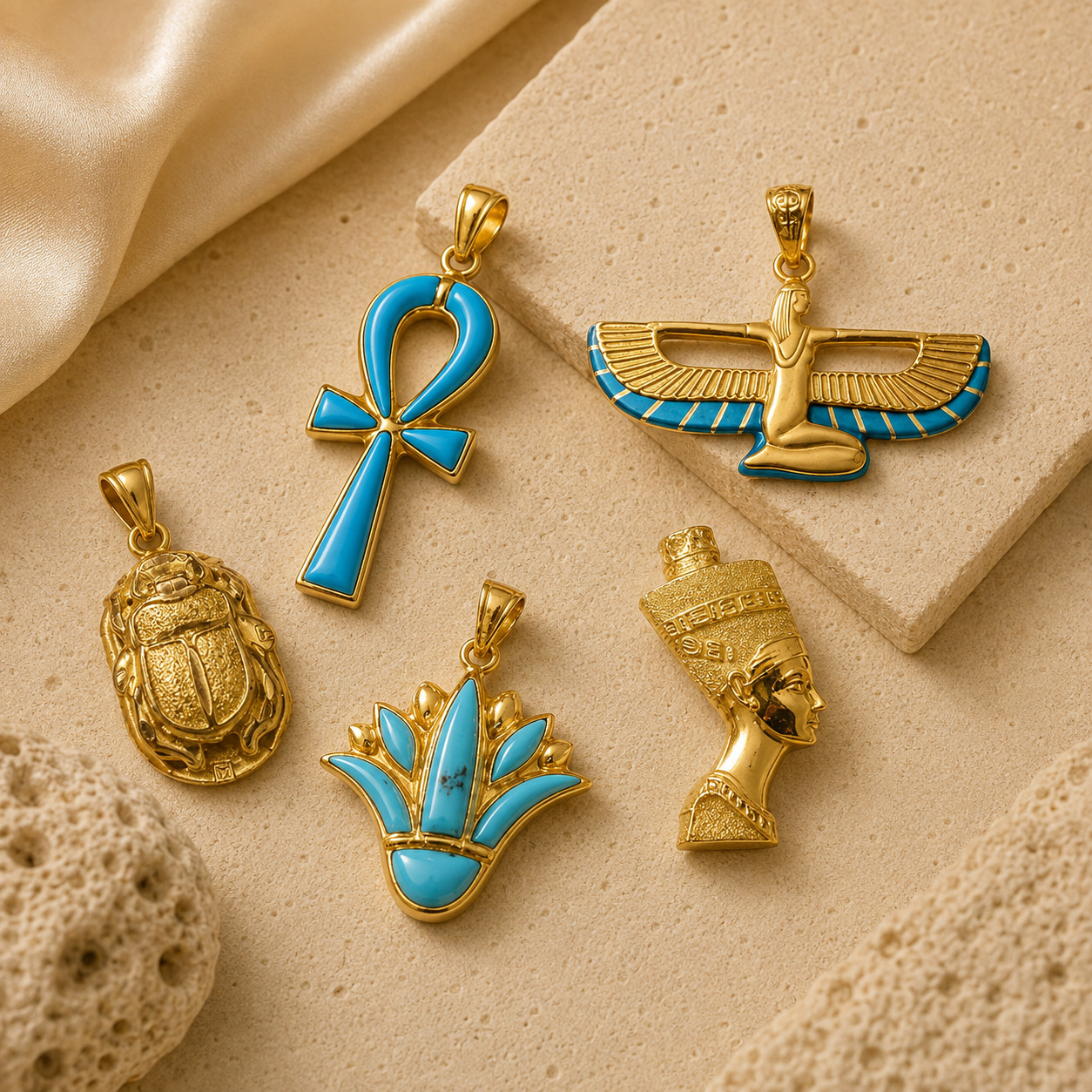 Gold Egyptian Pendant